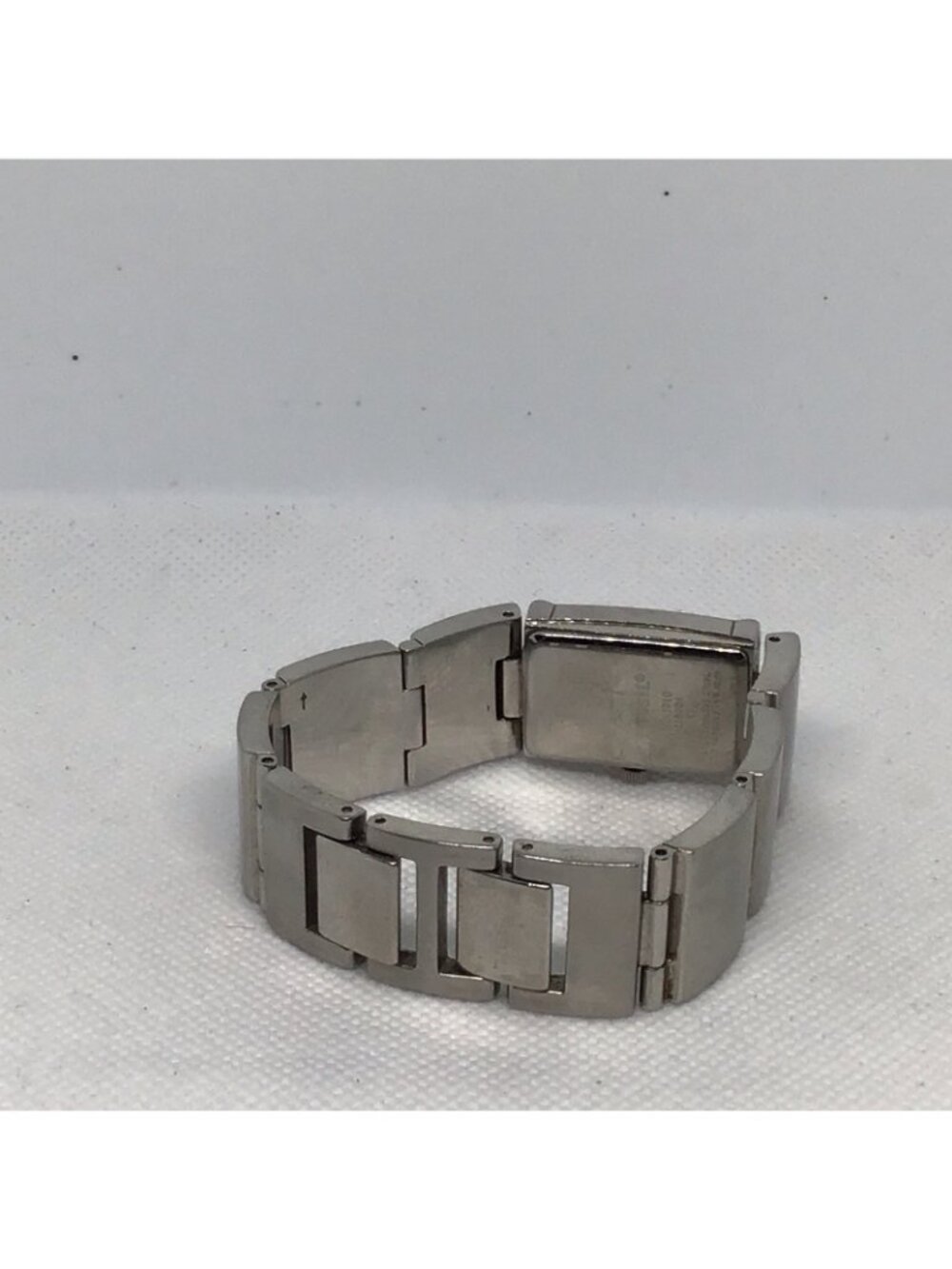 Fossil ES1710 Ladies Rectangle Silver Tone Rhinestone Mother of Pearl Watch - Picture 11 of 14